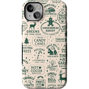 image:imageCasely iPhone 14 Case  Santas Stamps  Holiday Market  Bold Protective Design  MagSafe Compatible Design