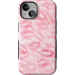 image:imageCasely iPhone 14 Case  Sealed with a Kiss  Pink Lipstick  Bold Protective Design  Compatible with MagSafe