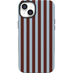 image:imageCasely iPhone 14 Case  Sunday in Brooklyn  Chocolate Blue Stripes  Bold Protective Design  Compatible with MagSafe