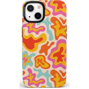 image:imageCasely iPhone 14 Case  Tropical Color Splash  Abstract Retro  Bold Protective Design  Compatible with MagSafe
