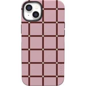 image:imageCasely iPhone 14 Case  Uptown Gridlock  Pink Checkerboard  Bold Protective Design  Compatible with MagSafe