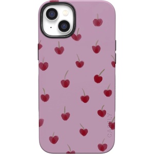 image:imageCasely iPhone 14 Case  Very Cherry  Painted Cherries  Bold Protective Design  MagSafe Compatible Design