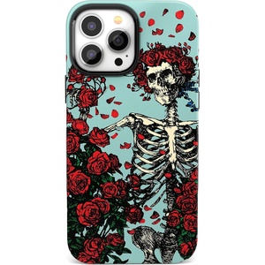 image:imageCasely iPhone 14 Pro Max Case  Forever Grateful  Grateful Dead Skeleton Floral  Bold Protective Design  Compatible with MagSafe