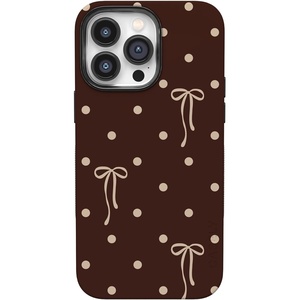 image:imageCasely iPhone 14 Pro Max Case  Teddy Bows  Brown Polka Dot  Bold Protective Design  MagSafe Compatible Design