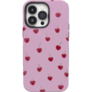 image:imageCasely iPhone 14 Pro Max Case  Very Cherry  Painted Cherries  Bold Protective Design  MagSafe Compatible Design