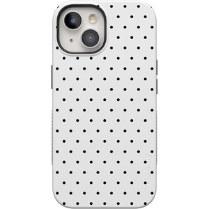 image:imageCasely iPhone 15 Case  On the Dot  White Polka Dot  Bold Protective Design  Compatible with MagSafe