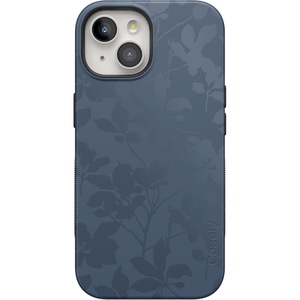 image:imageCasely iPhone 15 Case  Twilight Flora  Moody Monochrome  Bold Protective Design  Compatible with MagSafe
