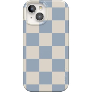 image:imageCasely iPhone 15 Plus Case  Lovebug  Blue Hearts  Compatible with MagSafe  Classic Ultra Slim DesignFit Check  Light Blue Checkerboard