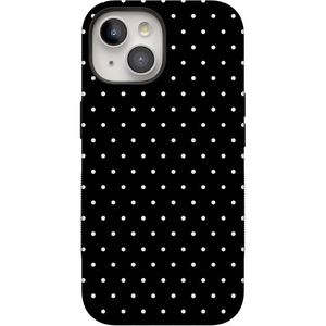image:imageCasely iPhone 15 Plus Case  On the Dot  Black Polka Dot  Bold Protective Design  Compatible with MagSafe