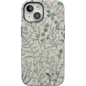 image:imageCasely iPhone 15 Plus Case  Sage Garden  Green Floral  Bold Protective Design  Compatible with MagSafe