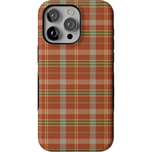 image:imageCasely iPhone 15 Pro Case  Spiced Chai  Fall Plaid  Bold Protective Design  MagSafe Compatible Design