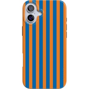 image:imageCasely iPhone 16 Case  Vibe Check  Pink Checkerboard  Compatible with MagSafe  Classic Ultra Slim DesignGo New York  Blue  Orange Stripes
