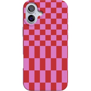image:imageCasely iPhone 16 Case  Vibe Check  Pink Checkerboard  Compatible with MagSafe  Classic Ultra Slim DesignVibe Check  Pink Checkerboard