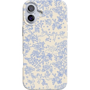 image:imageCasely iPhone 16 Plus Case  Blush Garden  Floral Doodle  Compatible with MagSafe  Classic Ultra Thin DesignCupids Canvas  Periwinkle Floral