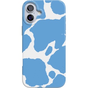 image:imageCasely iPhone 16 Plus Case  Blush Garden  Floral Doodle  Compatible with MagSafe  Classic Ultra Thin DesignCurrent MOOd  Light Blue Cow Print