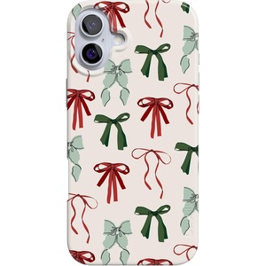 image:imageCasely iPhone 16 Plus Case  Blush Garden  Floral Doodle  Compatible with MagSafe  Classic Ultra Thin DesignFestive Girlie  Holiday Bows