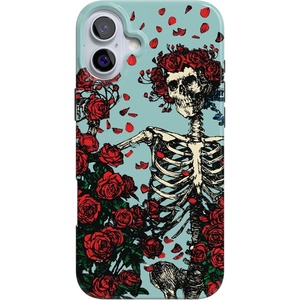 image:imageCasely iPhone 16 Plus Case  Blush Garden  Floral Doodle  Compatible with MagSafe  Classic Ultra Thin DesignForever Grateful  Grateful Dead Skeleton Floral