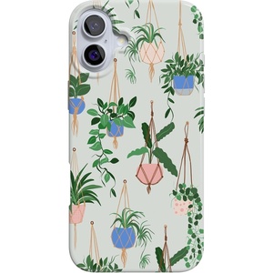 image:imageCasely iPhone 16 Plus Case  Blush Garden  Floral Doodle  Compatible with MagSafe  Classic Ultra Thin DesignHanging Around  Potted Plants Floral