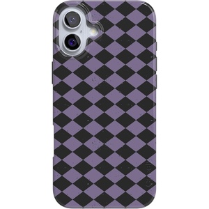 image:imageCasely iPhone 16 Plus Case  Blush Garden  Floral Doodle  Compatible with MagSafe  Classic Ultra Thin DesignHarlequin Midnight Diamond  Black and Purple