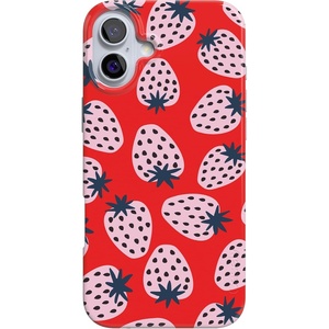 image:imageCasely iPhone 16 Plus Case  Blush Garden  Floral Doodle  Compatible with MagSafe  Classic Ultra Thin DesignId Pick You  Red Strawberry