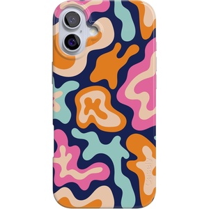 image:imageCasely iPhone 16 Plus Case  Blush Garden  Floral Doodle  Compatible with MagSafe  Classic Ultra Thin DesignMidnight Color Splash  Abstract Retro