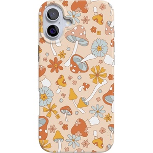 image:imageCasely iPhone 16 Plus Case  Blush Garden  Floral Doodle  Compatible with MagSafe  Classic Ultra Thin DesignMushroom Magic  Retro Floral