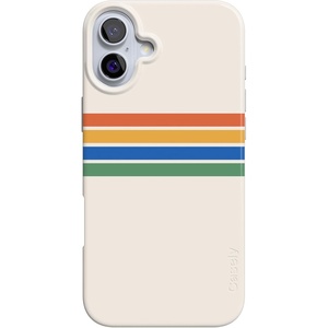 image:imageCasely iPhone 16 Plus Case  Blush Garden  Floral Doodle  Compatible with MagSafe  Classic Ultra Thin DesignTotally Groovy  Rainbow Stripes Color Block