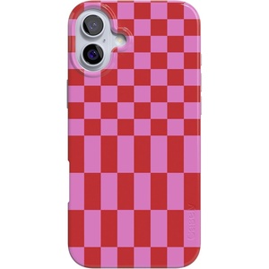 image:imageCasely iPhone 16 Plus Case  Blush Garden  Floral Doodle  Compatible with MagSafe  Classic Ultra Thin DesignVibe Check  Pink Checkerboard