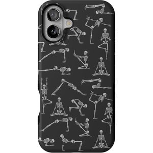 image:imageCasely iPhone 16 Plus Case  Corpse Pose  Skeleton Yoga  Bold Protective Design  Compatible with MagSafe