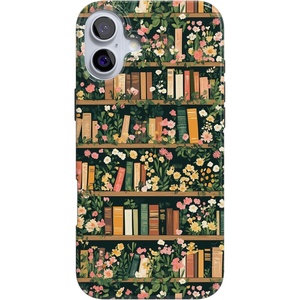 image:imageCasely iPhone 16 Plus Case  Into the Wild  White Snow Leopard  Compatible with MagSafe  Classic Ultra Slim DesignBook Nook  Floral Library