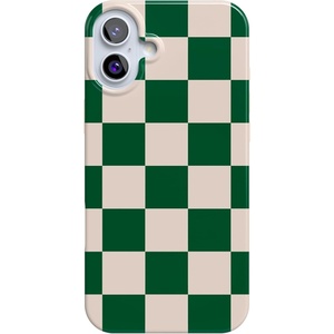 image:imageCasely iPhone 16 Plus Case  Into the Wild  White Snow Leopard  Compatible with MagSafe  Classic Ultra Slim DesignFit Check  Green Checkerboard