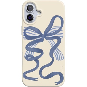 image:imageCasely iPhone 16 Plus Case  Into the Wild  White Snow Leopard  Compatible with MagSafe  Classic Ultra Slim DesignHeartstrings  Blue Bow