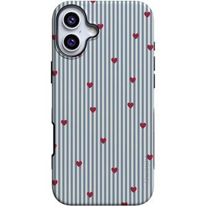 image:imageCasely iPhone 16 Plus Case  Love Lines  Blue Stripes  Bold Protective Design  MagSafe Compatible Design