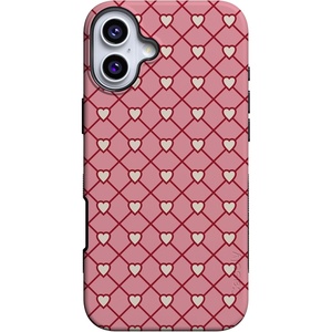 image:imageCasely iPhone 16 Plus Case  Love Locks  Pink Hearts  Bold Protective Design  MagSafe Compatible Design