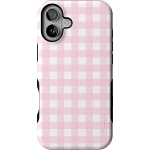 image:imageCasely iPhone 16 Plus Case  Pink Plaid  Sunday Best  Bold Protective Design  Compatible with MagSafe
