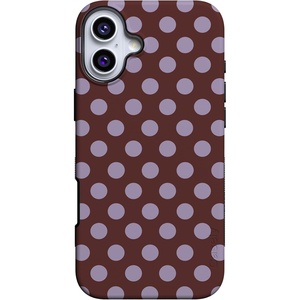 image:imageCasely iPhone 16 Plus Case  Spotted in SoHo  Burgundy Polka Dot  Bold Protective Design  Compatible with MagSafe