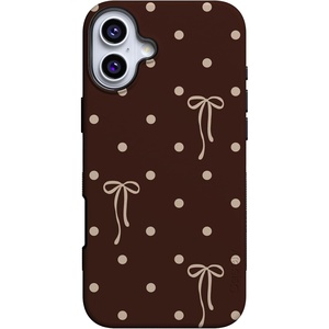 image:imageCasely iPhone 16 Plus Case  Teddy Bows  Brown Polka Dot  Bold Protective Design  MagSafe Compatible Design