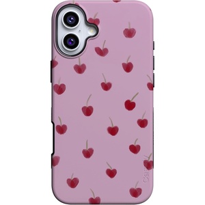 image:imageCasely iPhone 16 Plus Case  Very Cherry  Painted Cherries  Bold Protective Design  MagSafe Compatible Design