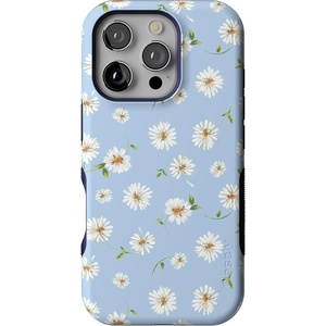 image:imageCasely iPhone 16 Pro Case  Islander  Love Island  Bold Protective Design  Compatible with MagSafeDaisy Daydream  Baby Blue Floral