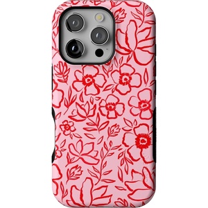 image:imageCasely iPhone 16 Pro Case  Islander  Love Island  Bold Protective Design  Compatible with MagSafeFloral Doodle  Blush Garden