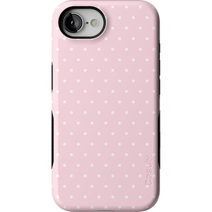 image:imageCasely iPhone 16e Case  All The Fun Things  Fun on Weekdays  Bold Protective Design  Compatible with MagSafeOn the Dot  Pink  White Polka Dot