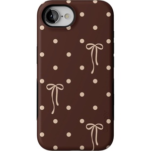 image:imageCasely iPhone 16e Case  All The Fun Things  Fun on Weekdays  Bold Protective Design  Compatible with MagSafeTeddy Bows  Brown Polka Dot