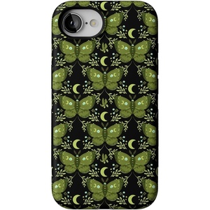 image:imageCasely iPhone 16e Case  Mystic Moths  Green Twilight  Bold Protective Design  MagSafe Compatible Design