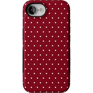 image:imageCasely iPhone 16e Case  On the Dot  Maroon Polka Dot  Bold Protective Design  MagSafe Compatible Design