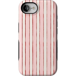 image:imageCasely iPhone 16e Case  Pretty in Pastel  Blush Stripes  Bold Protective Design  Compatible with MagSafe