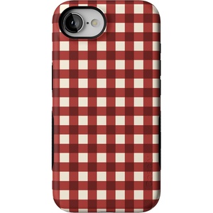 image:imageCasely iPhone 16e Case  Ride The Wave  Pastel Rainbow Lined  Bold Protective Design  Compatible with MagSafeChecked Twice  Red Plaid