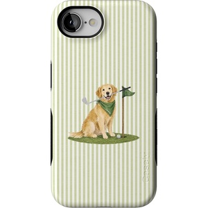 image:imageCasely iPhone 16e Case  Ride The Wave  Pastel Rainbow Lined  Bold Protective Design  Compatible with MagSafeClubhouse  Golden on the Green