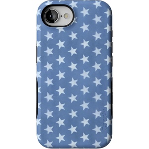 image:imageCasely iPhone 16e Case  Ride The Wave  Pastel Rainbow Lined  Bold Protective Design  Compatible with MagSafeCoastal Blues  Denim Stars