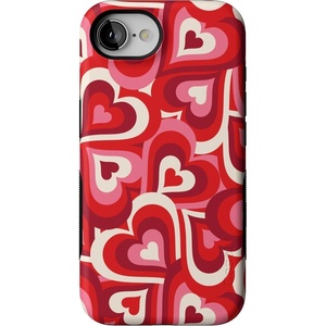 image:imageCasely iPhone 16e Case  Ride The Wave  Pastel Rainbow Lined  Bold Protective Design  Compatible with MagSafeLove Song Remix  Ombre Hearts