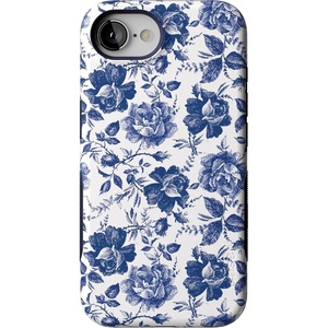 image:imageCasely iPhone 16e Case  Ride The Wave  Pastel Rainbow Lined  Bold Protective Design  Compatible with MagSafeRose to Fame  Blue  White Rose Floral